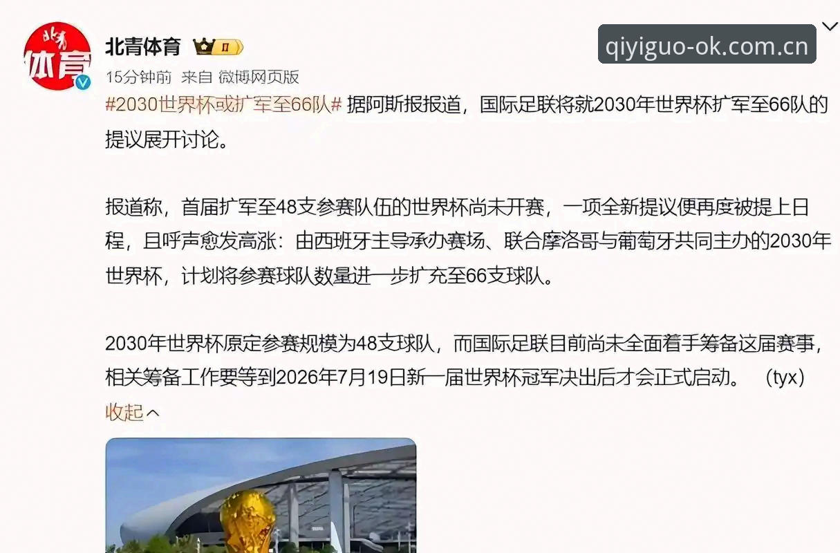 奇异果体育最新版本 世界杯真要扩军到66队?中国男足的机会来了吗?